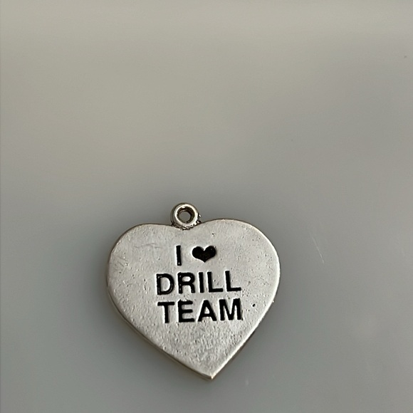 VINTAGE I Heart Love Drill Team STERLING 925 SILVER CHARM FOR CHARM BRACELET - Picture 3 of 3